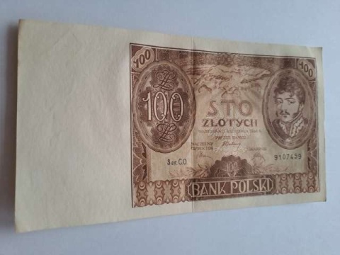 Banknot 100 złotych 1934 r seria CO