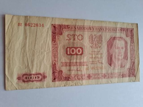 Banknot 100 zł 1948 r seria DZ