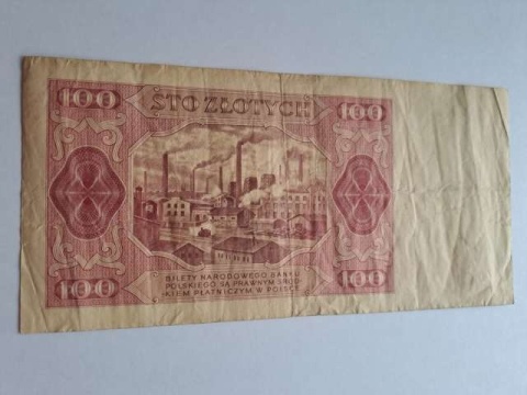 Banknot 100 zł 1948 r seria DZ