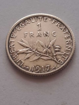 Francja 1 Frank Trzecia Republika 1917 r
