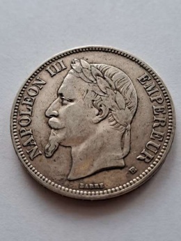 Francja 5 Franków Napoleon III 1869 r