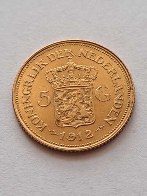 Holandia 5 Guldenów Wilhelmina 1912 r