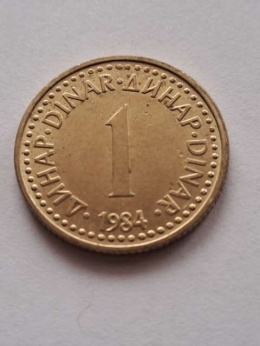 Jugosławia 1 Dinar 1984 r