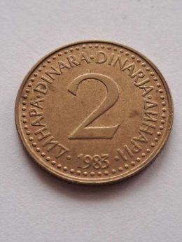 Jugosławia 2 Dinary 1983 r