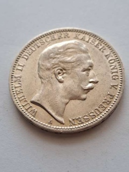 Niemcy 3 Marki Wilhelm II Prusy 1910 r