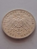 Niemcy 3 Marki Wilhelm II Prusy 1910 r