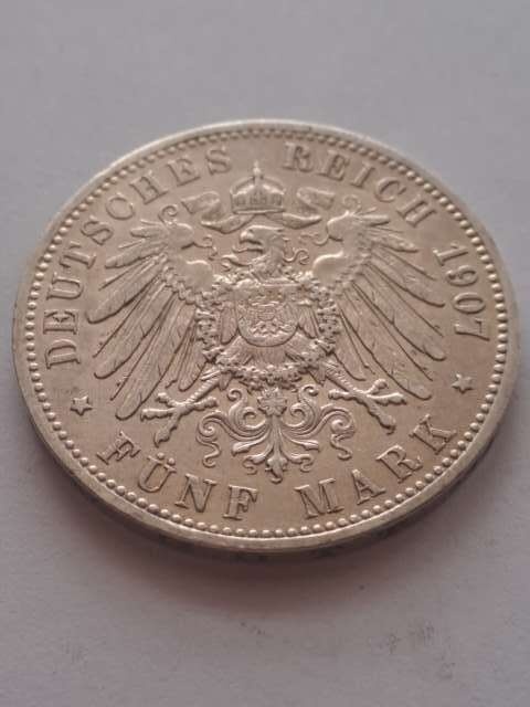 Niemcy 5 Marek Prusy 1907 r