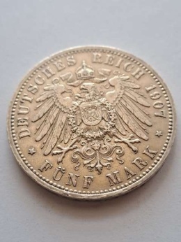 Niemcy 5 Marek Prusy 1907 r