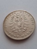 Niemcy 5 Marek Saksonia 1875 r