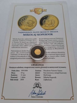 Samoa 1 dolar Mikołaj Kopernik 2010 r