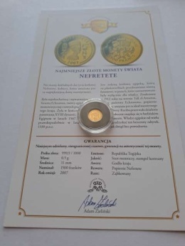 Togo 1500 Franków Nefretete 2007 r