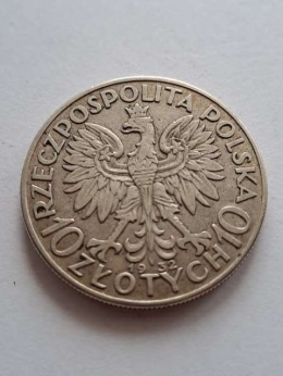 10 zł Głowa Kobiety 1932 r bez znaku