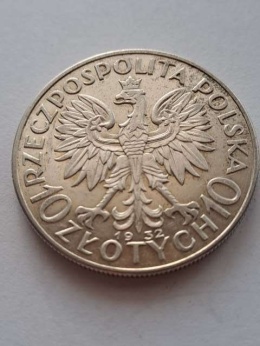 10 zł Głowa Kobiety 1932 r bez znaku