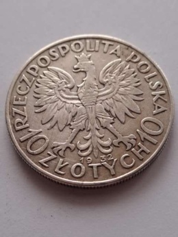 10 zł Głowa Kobiety 1932 r bez znaku