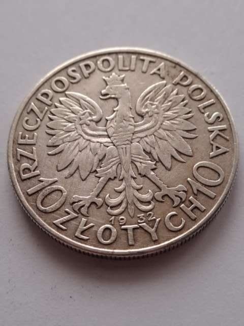 10 zł Głowa Kobiety 1932 r bez znaku