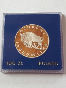 100 zł Ochrona Środowiska Żubr 1977 rok