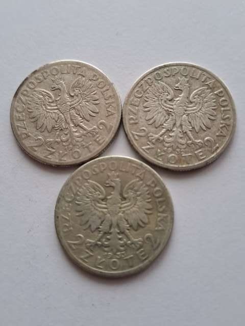 2 zł Głowa Kobiety 1932,33,34 r