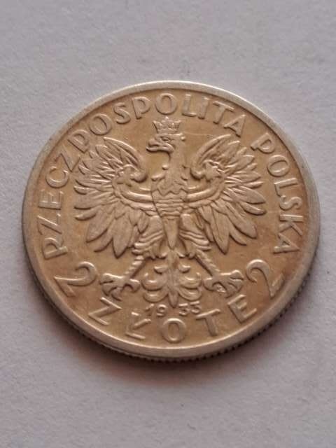 2 zł Głowa Kobiety 1933 r