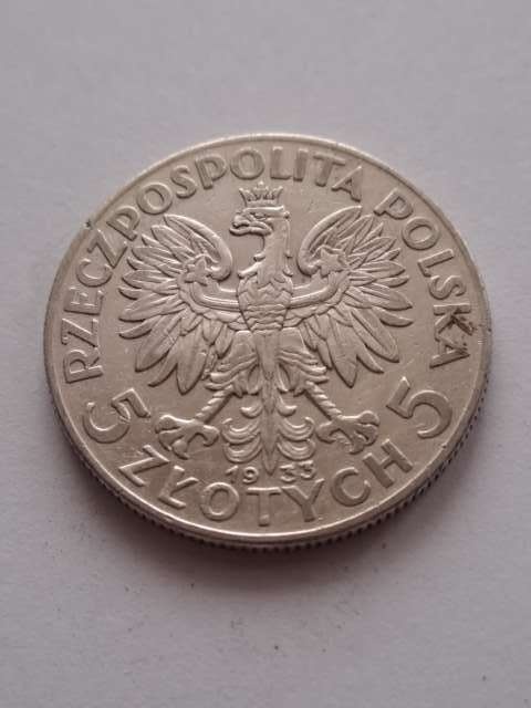 5 zł Głowa Kobiety 1933 r