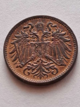 Austria 2 halerze Franciszek Józef I 1897 r