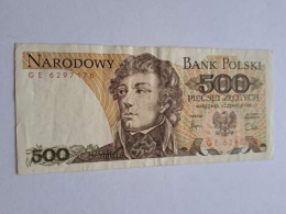 Banknot 500 zł Tadeusz Kościuszko 1982 r seria GE