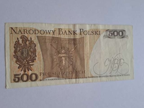Banknot 500 zł Tadeusz Kościuszko 1982 r seria GE