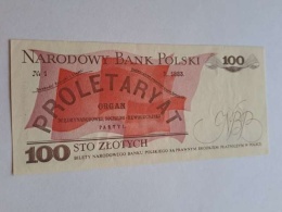 Banknot 100 zł Ludwik Waryński 1986 r seria NT