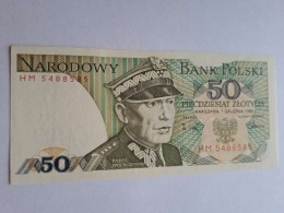 Banknot 50 zł Karol Świerczewski 1988 r seria HM