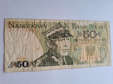Banknot 50 zł Karol Świerczewski 1982 r seria DF