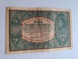 Banknot 1/2 marki polskiej 1920 r