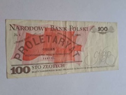 Banknot 100 zł Ludwik Waryński 1988 r seria TK