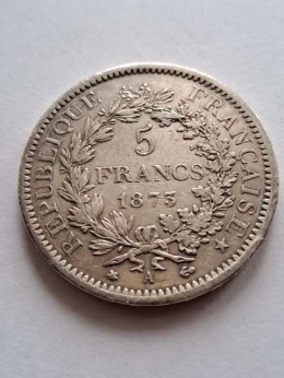 Francja 5 Franków Herkules 1873 r