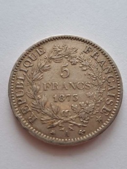Francja 5 Franków Herkules 1873 r