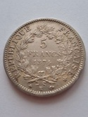 Francja 5 Franków Herkules 1874 r