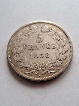 Francja 5 Franków Louis Philippe I 1838 r