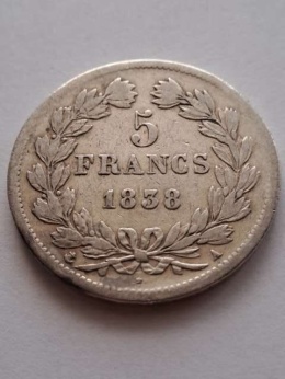 Francja 5 Franków Louis Philippe I 1838 r