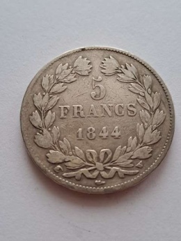 Francja 5 Franków Louis Philippe I 1844 r