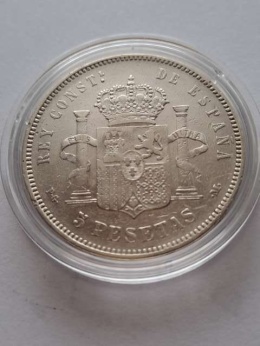 Hiszpania 5 Pesetas Alfonso XIII 1892 r