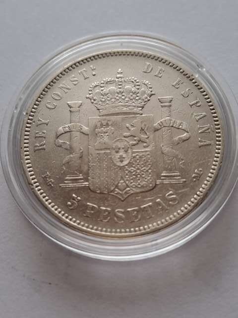 Hiszpania 5 Pesetas Alfonso XIII 1892 r
