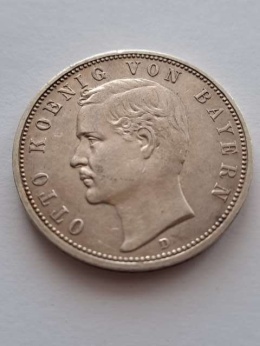 Niemcy 5 Marek Bayern 1891 r rzadki