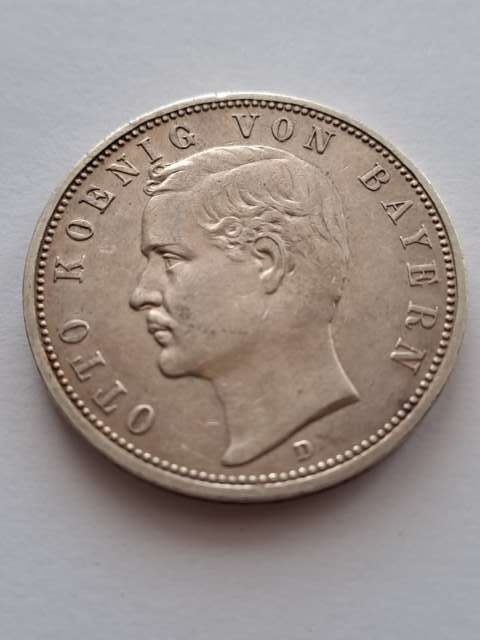 Niemcy 5 Marek Bayern 1891 r rzadki