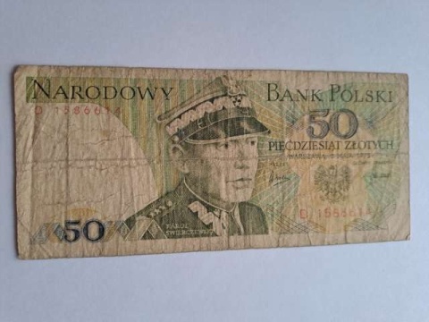 Banknot 50 zł Karol Świerczewski 1979 r seria D