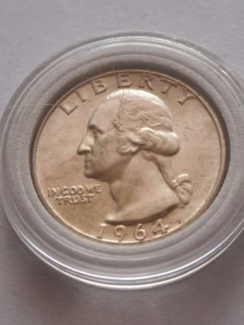 USA 1/4 Dollara Waszyngton 1964 r D