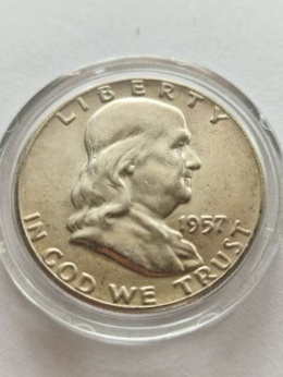 USA 1/2 Dollara B. Franklin 1957 r