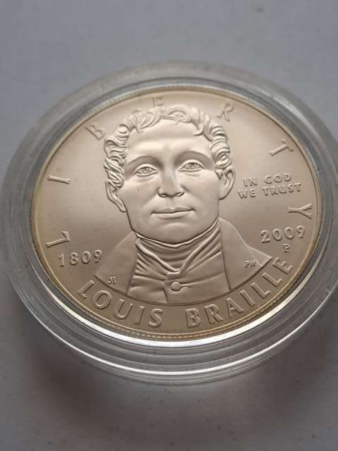 USA Dollar Louis Braille 2009 r