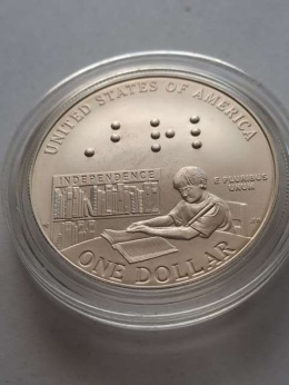 USA Dollar Louis Braille 2009 r