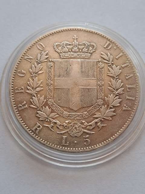 Włochy 5 Lir Emanuel II 1877 r