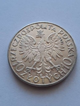 10 zł Głowa Kobiety 1932 r bez znaku