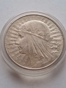 10 zł Głowa Kobiety 1932 r znak