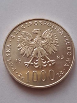 1000 zł Jan Paweł II 1983 r